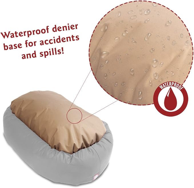 Majestic Pet 40 Inch Links Sherpa Calming Dog Bed Washable – Cozy Soft Round with Spine for Head Support - Fluffy Donut 40x29x9 (inch) – Round Pet Bed Large - CORAL