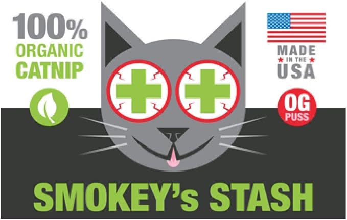 Smokey's Stash Cat Catnip Spray, Dried Organic Catnip, 2pc Fishing Poles and Funny Toy Refills