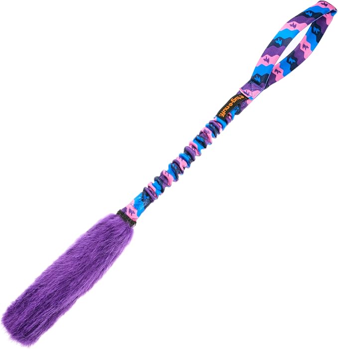 Tug-E-Nuff Dog Gear - Bright Fauxtastic Tug (Purple Pattern)