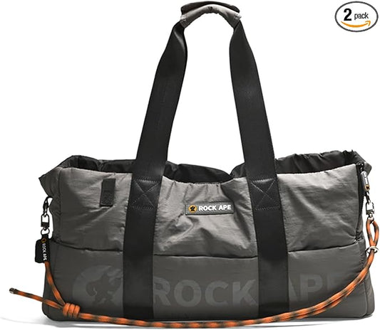 ROCK APE Water-Resistant Pet Carrier Tote, 280D Taslan Soft-Sided Travel Bag for Small Dogs & Cats, Lightweight Dog Purse with Padded Mat & Safety Leash (Grey)