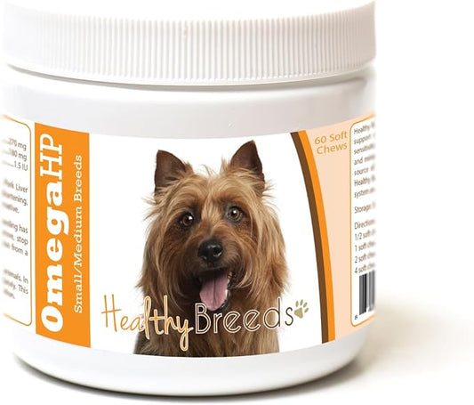 Healthy Breeds Australian Terrier Omega HP Fatty Acid Skin and Coat Support Soft Chews 60 Count