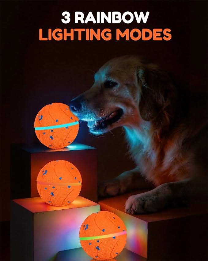 osou Smart Interactive Dog Toys, Automatic Moving Rolling Bouncing Dog Ball for Medium & Large Dog Breeds, E-TPU Durable & Waterproof, with Irregular Motion to Encourage Active Play