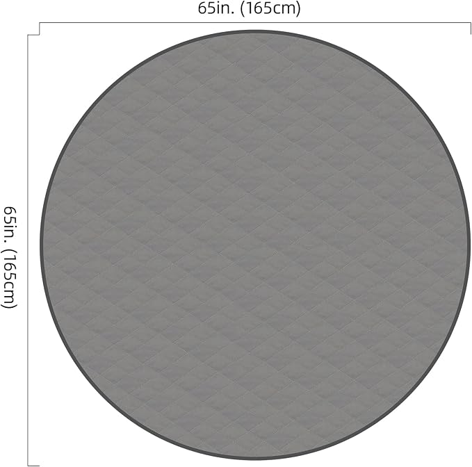 Washable Reusable Dog Pee Pads, 65" Round Absorbent & Waterproof Puppy Training Pad for Crate, Playpen & Carpet, Large Potty Pads for Dogs, Cats & Small Pets