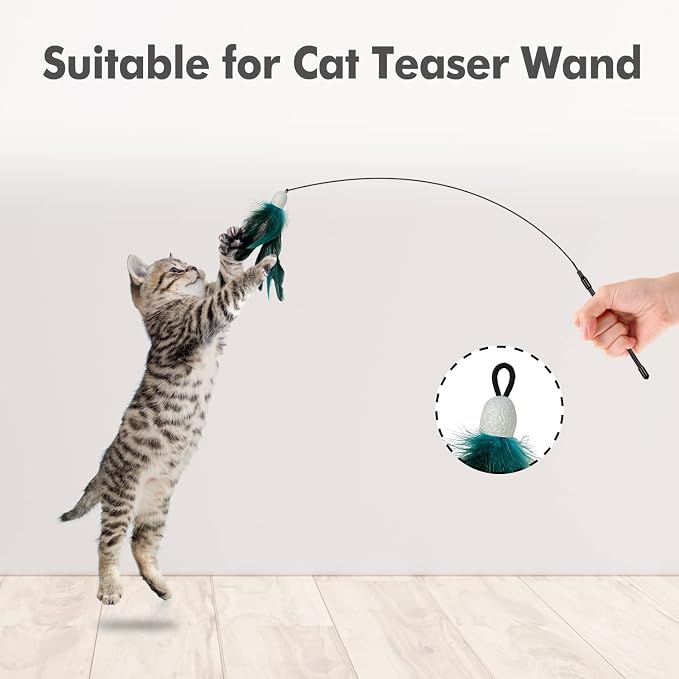 ORSDA Cat Toy, 3-in-1 Automatic Cat Toys for Indoor Cats, Rechargeable Power Interactive Feather Toys for All Breeds, Replacement Attachments 7PCS Cat Teaser Toy