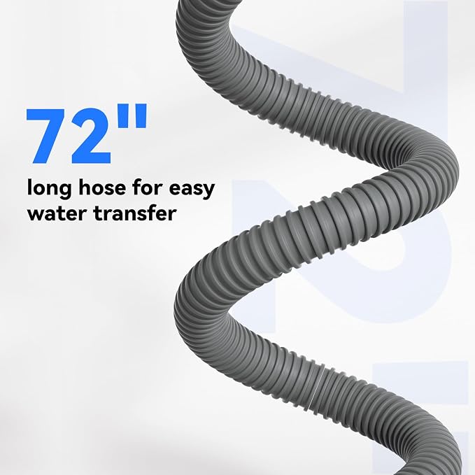 Hand Bilge Pump, Siphon Suction Water Pump 36 Inch Length with 72 Inch Hose, Fluid Transfer, Water Removal