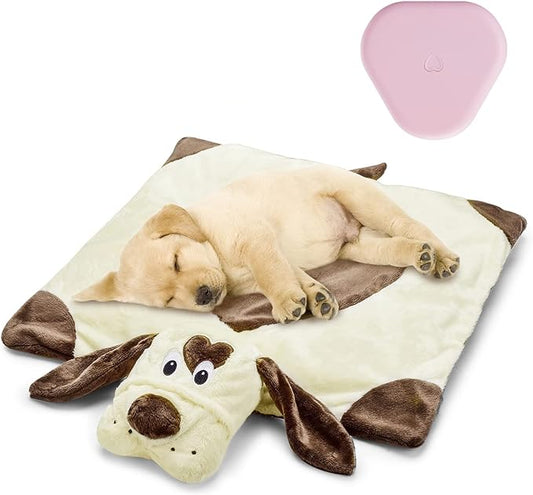 Moropaky Puppy Heartbeat Toy, Heartbeat Stuffed Animal for Puppy Anxiety Relief and Calming Aid, Dog Heartbeat Toy for Pet Comfort Sleep Aid Cuddle