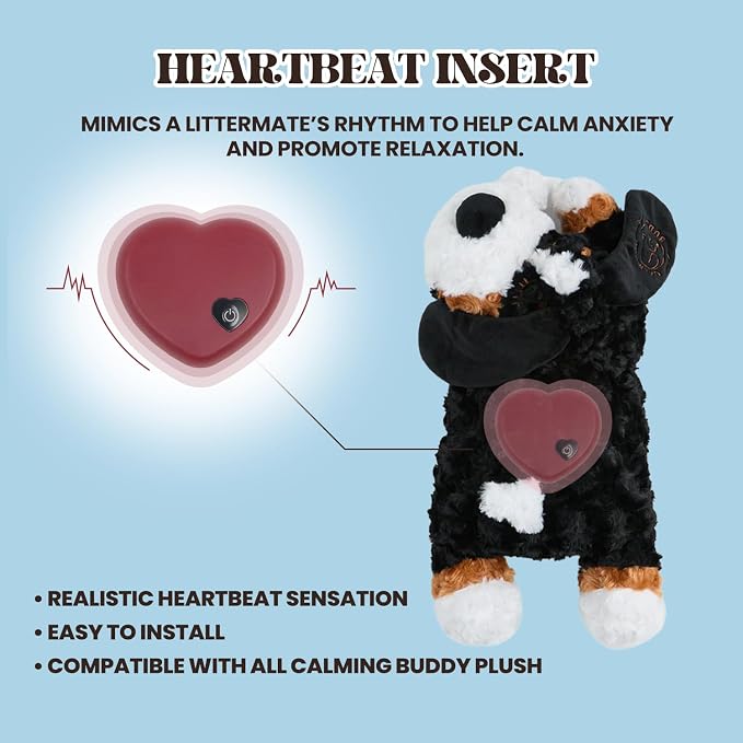 Teddy - Puppy Heartbeat Toy for Anxiety Relief with Reusable Heat Pack and Lavender, Sleep Aid for Dogs, Plush Comfort Toy for All Breads