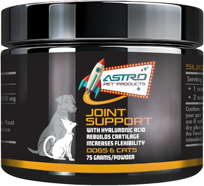 AstroPet - Joint Support - Joint Dietary Supplement for Dogs & Cats - Supports Cartilage Repair, Flexibility & Stiffness - Green Lipped Mussels, Glucosamine & Chondroitin - Made in USA - Powder - 75 g