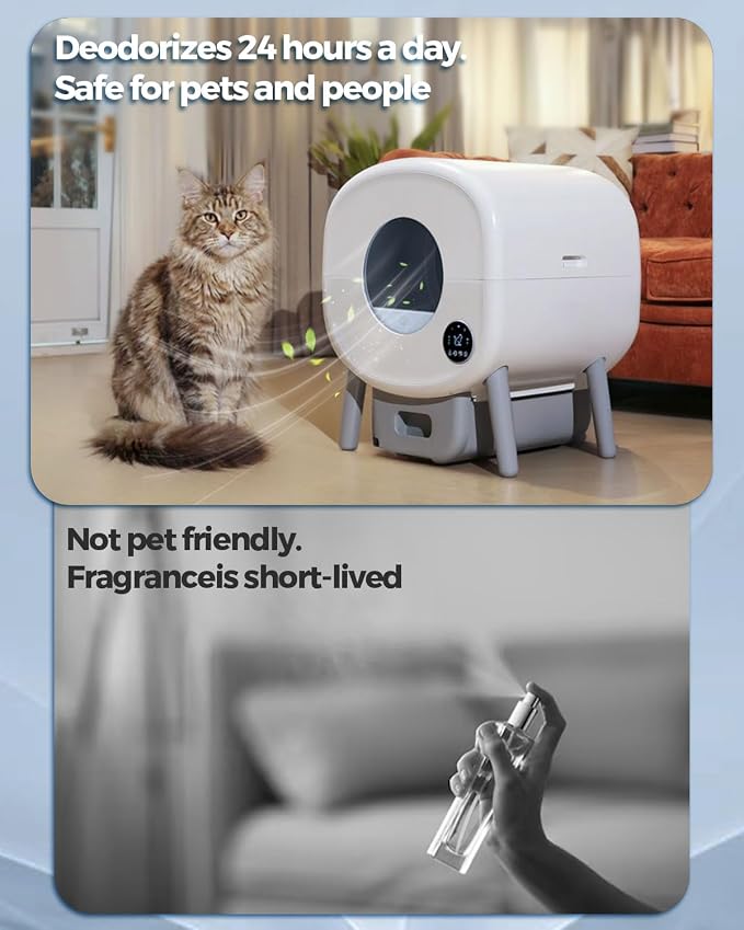 6 PCS Litter Box Deodorizer Compatible with Cumrige Self Cleaning Litter Box, Litter Box Odor Eliminator Compatible with Fumoi Automatic Cat Litter Box, Cat Litter Odor Control Remover, Camellia Scent