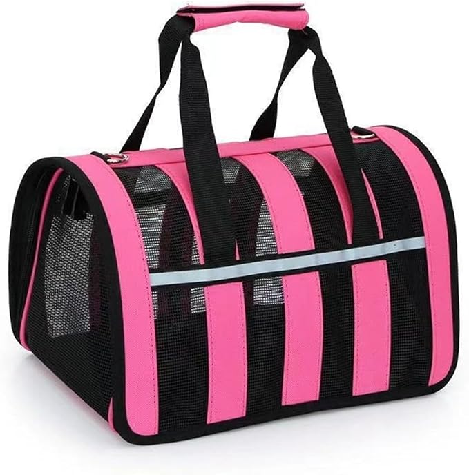 Handheld Foldable Single-Shoulder Dog Bag Large Capacity Cat Four-Season Outdoor Pet Mesh Breathable Portable Backpack(01,M)
