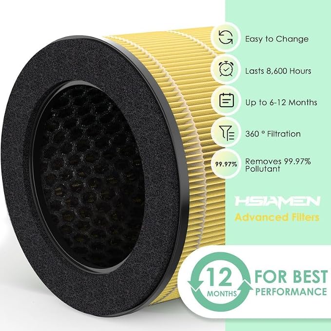 AP-T45 AP-T40FL Replacement Filter Compatible with 1461901 HoMedics Air Puri-fier Filter Replacement for AP-T40 AP-T40WT AP-T45WT H13 True HEPA for Pet Care, 1-Pack