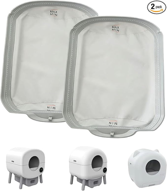2-Pack Waterproof Pad for Self Cleaning Litter Box, Washable Removable Cat Litter Box Pads, Leak-Proof Replacement Liner Accessories
