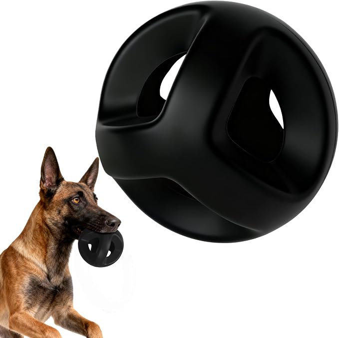 PetiFine Tough Dog Balls, Large Dog Toys for Aggressive Chewers, Interactive Dog Toy Balls Outdoor, Chew Toys for Medium Large Breed Non-Toxic Natural Rubber, 4.5"