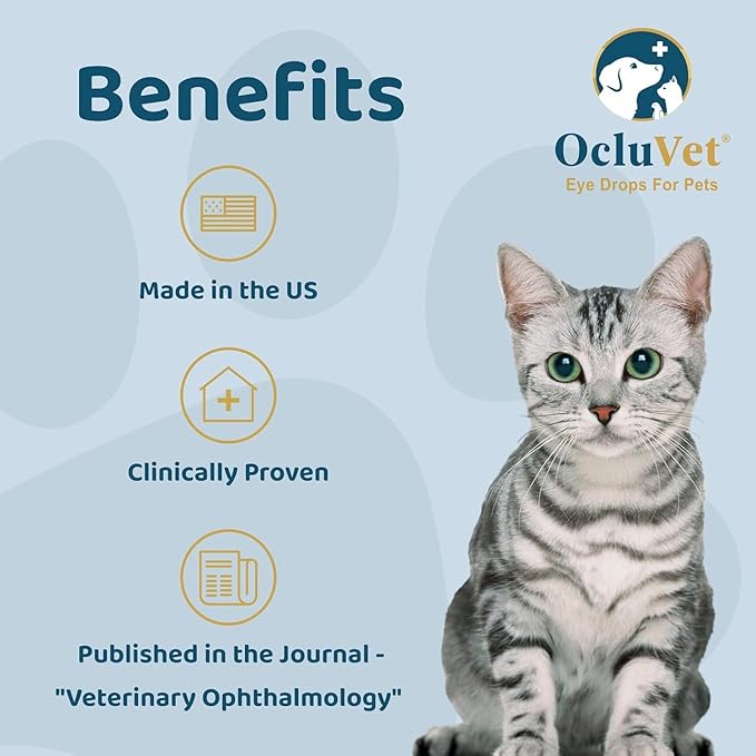 Eye Drops for Pets | Clinically Studied Antioxidants for Pets | Made in The USA | Includes 2% N-Acetyl-L-Carnosine (NAC) | 16mL - 2 Pack