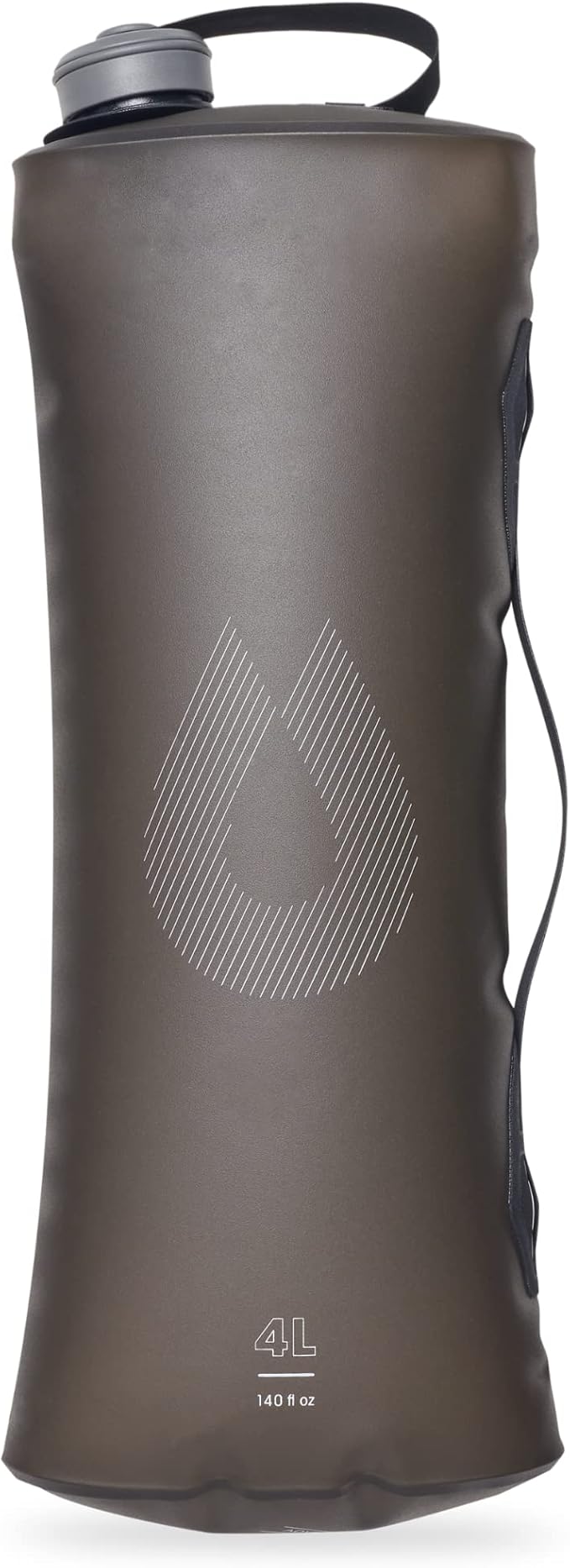 HydraPak Seeker - Collapsible Camping Water Storage (4L) - BPA & PVC Free, Hydration Reservoir Bag, Leak Proof - Mammoth Grey