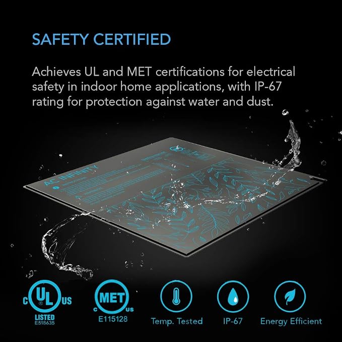AC Infinity SUNCORE A1, Waterproof Seedling Heat Mat 3" x 20" MET & UL-Certified Heating Pad for Indoor Gardening, Hydroponics, Germination, Cloning