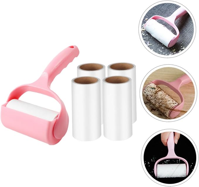 Beaupretty 5sets Portable Pet Lint Roller Hair for Clothes Furniture and Bedding Lightweight and Convenient Cleaning Tool Cover and Dust Cap for Dog and Cat Hair Removal