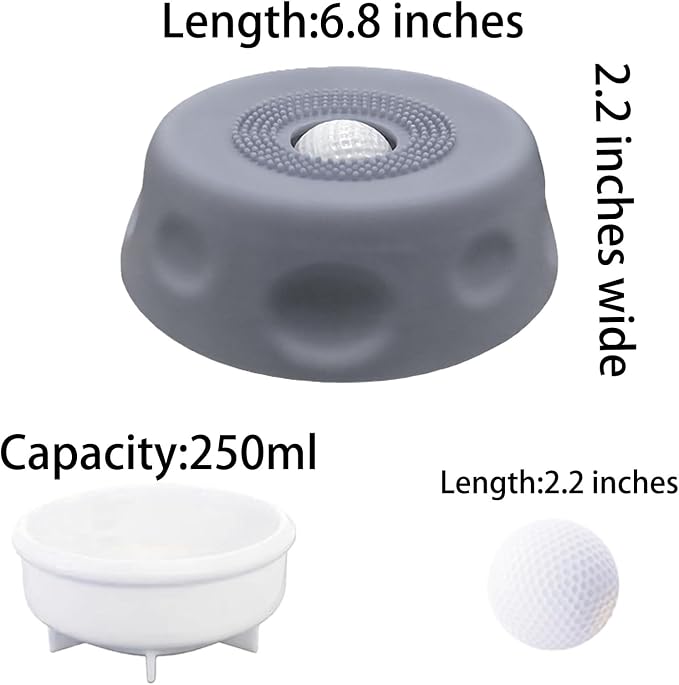 Dog Lick Bowl with Ball,Lick Ball Bowl for Dogs,Dog Licking Bowl with Rolling Ball,Slow Feeder Ball Bowl to Slow Pet Eating,Rolling Ball Dog Bowl Give Pet More Time to Enjoy Eating. (Gray)