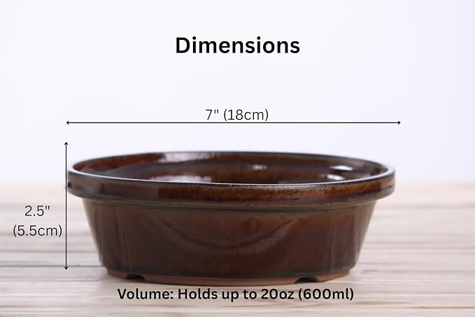 Willow Ceramics Dog Bowl – Handmade Ceramic Slow Feeder, 20.2oz Anti‑Gulp Bowl for Medium Dogs, Dishwasher Safe, Made in USA (Dark Honey, 7inch)