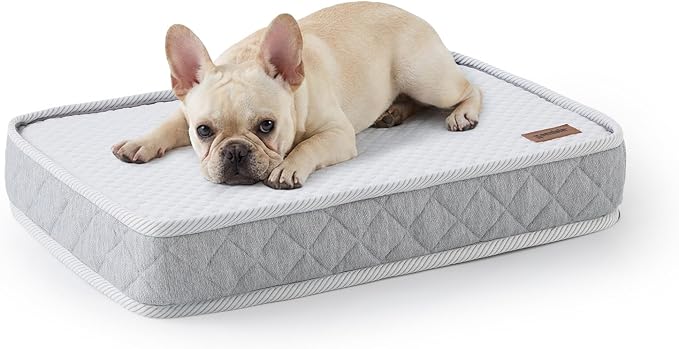 ZOMISIA Breathable Orthopedic Dog Bed for Medium Dog, Reversible Warm & Cooling Dog Bed Mattress for All Season, 4" Thick Honeycomb Supportive Pet Bed with Detachable Non-Slip Bottom, Waterproof Cover