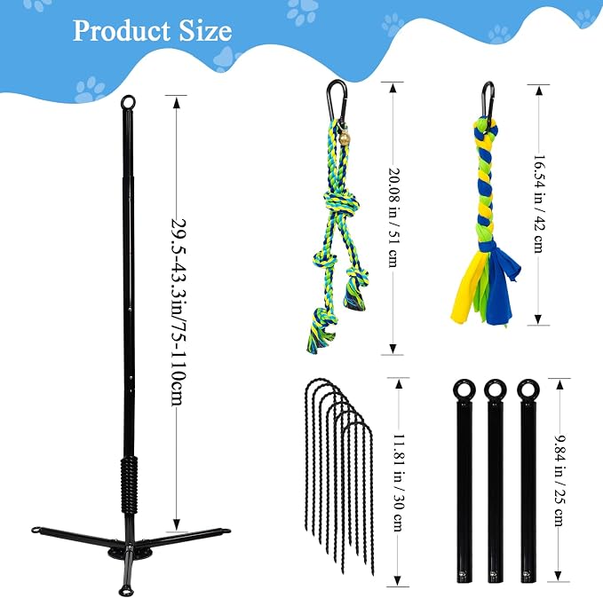 2-in-1 Floating Dog Toys & Dog Bite Tug Toy Interactive Pool Toys Fire Hose Tug Toys Tether Tug Outdoor Dog Toy,Tug of War Dog Toy for Self Play Interactive Pull Toy for Park,Yard, Lawn