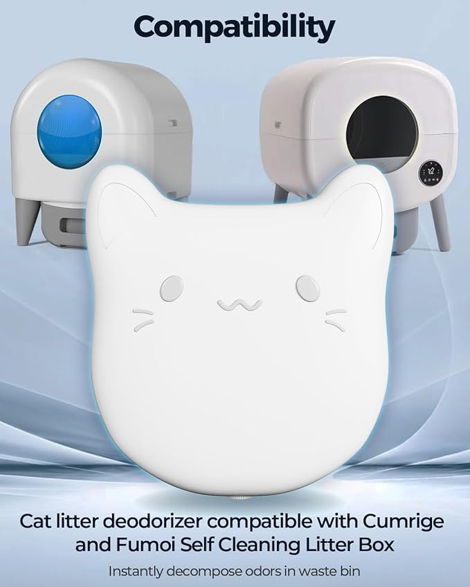 6 PCS Litter Box Deodorizer Compatible with Cumrige Self Cleaning Litter Box, Litter Box Odor Eliminator Compatible with Fumoi Automatic Cat Litter Box, Cat Litter Odor Control Remover, Camellia Scent