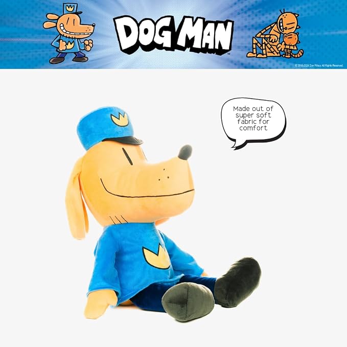 Dog Man Supa Comic Kids Bedding Super Soft Cozy Plush Cuddle Pillow, (Officially Licensed Product) By Franco Collectibles