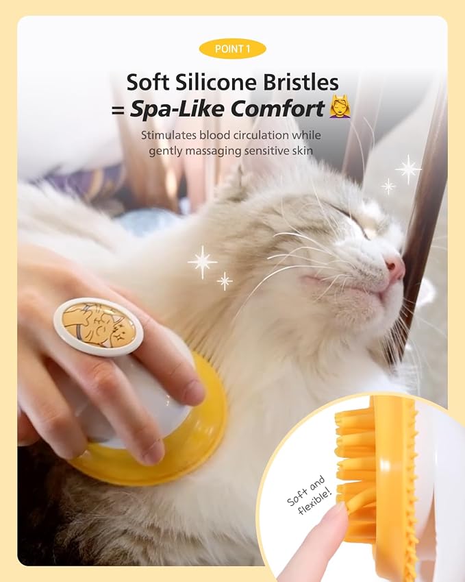 [PETHROOM] Healing Slicker Brush & Easy Facial Comb & Healing Brush Bundle | Pet Eye Booger Remover Rounded Comb & Coated Tips for Deshedding & Soothing Silicone Grooming Tool