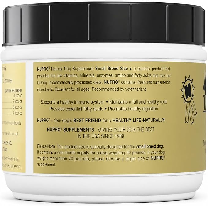Nutri-Pet Research Nupro Dog Supplement, Small Breed, 1-Pound
