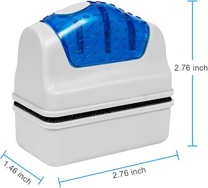 DaToo Aquarium Cleaner Fish Tank Glass Cleaner Algae Scraper Magnetic Scrubber Algae Clean Brush, 2 Pcs, 1 Yr Warranty