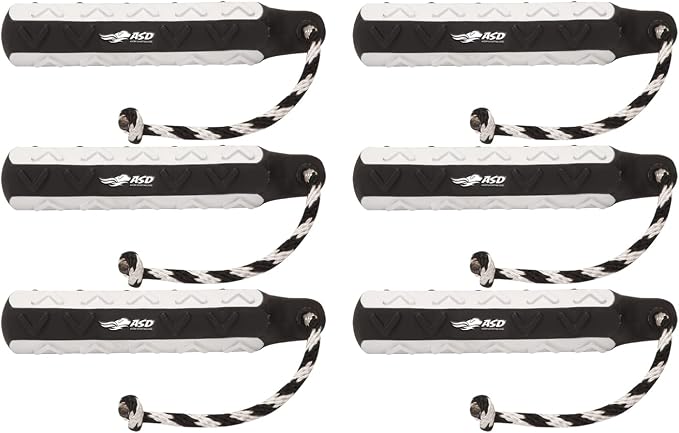 Avery ASD 2" HexaBumper Hunting Sporting Gun Dog Game Retriever Dummy | Water & Upland Mark Training Retrieval Tool | Hexagonal, Floating Design, Easy-Grip Texture, Throw Rope, 6 Pack, Flasher (02716)