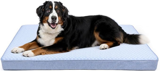 Cooling Dog Bed for Large Dogs, Orthopedic Memory Foam Pet Bed for Crate with Removable Washable Cover,Ideal for Arthritic Dogs (Cooling Fabric, XX-Large-47"x 29" x 3.5")