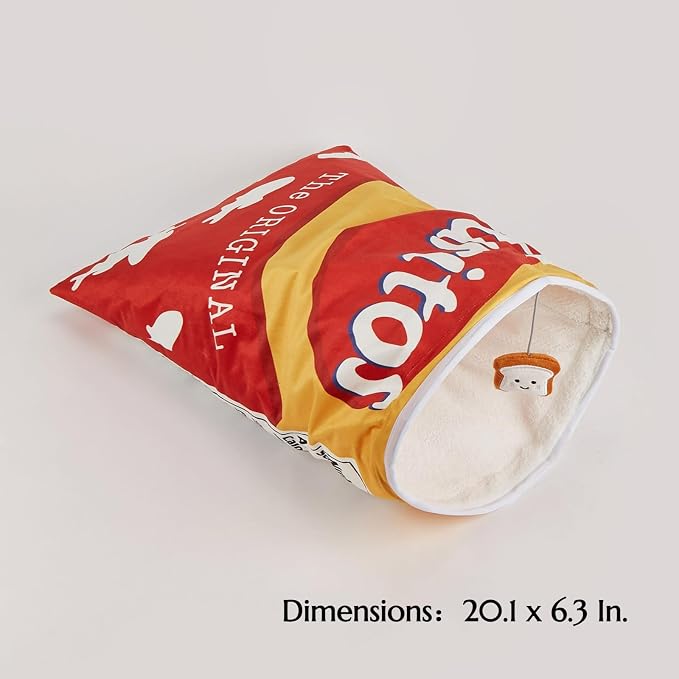 Cat Kitten Toy Sleeping Bag Cute Potato Chip Bag Design Hanging Snack Crinkle Sound Toy Pet Accessories Gift Choice