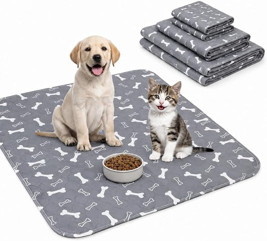 Washable Pee Pads for Dogs & Cats, Super Absorbent Reusable Puppy Pads, Anti-Slip Pet Potty Training Pads, Leakproof & Waterproof Dog Mat for Puppy, Dogs, Cats, Adults, Housebreaking (Medium, 28"×32")