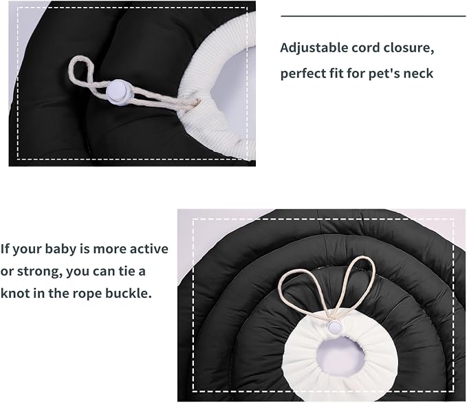 Comfortable Adjustable Soft Cone Alternative - Medium Dog & Cat Recovery Collar, Elizabethan Donut Collar, Different Sizes for Small, Medium & Large Pets