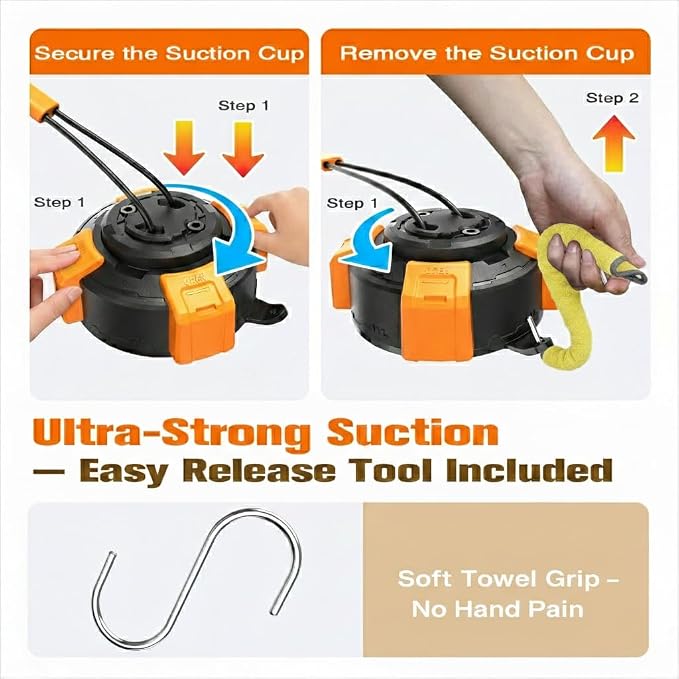 Suction Cup Dog Toy & Chew Toy for Aggressive Chewers - Interactive Tug of War Toy with Steel Rope for Large & Medium Dogs, Unbreakable Pull Toy for Mental Stimulation & Boredom Relief