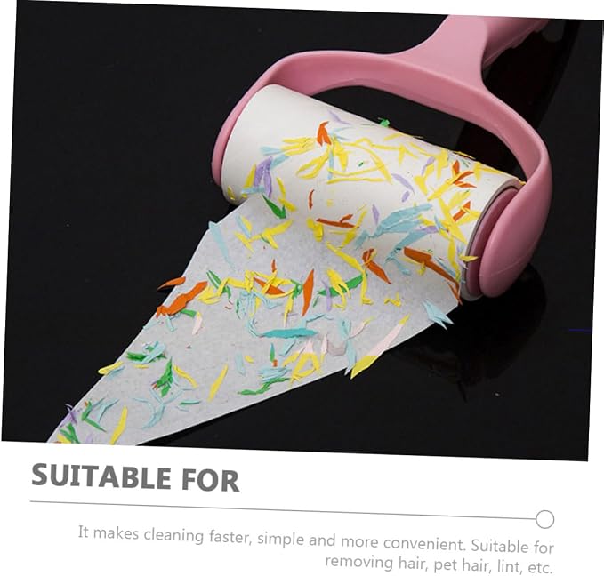 2sets Lint Roller for Pet Hair Sticky Lint Remover Handle for Clothes Furniture Carpet and More