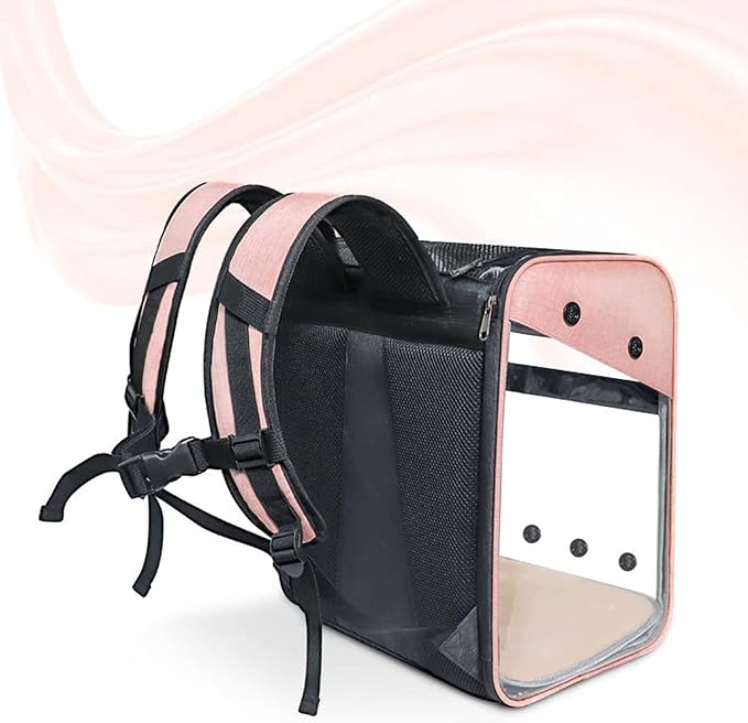 OLOTU Pet Backpack Expandable and Portable Cat Backpack, Adjustable Ergonomic Dog Backpack Carrier, Double Safety Security Design Cat Carrier Spacious