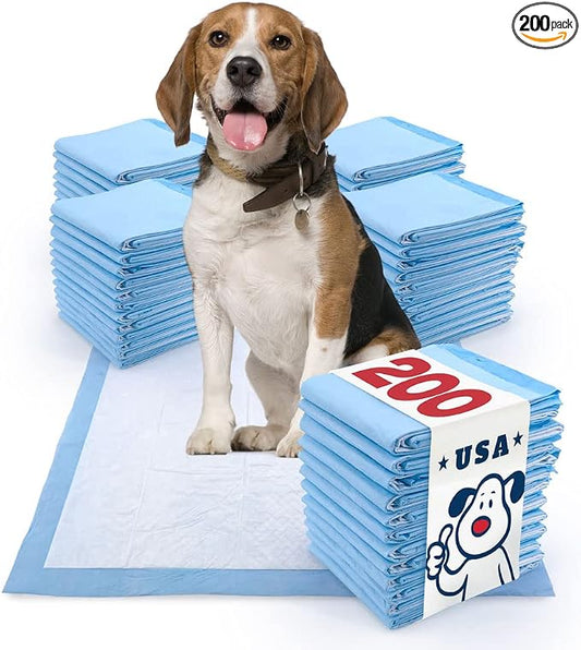 ValuePad USA Puppy Pads, Medium 22x23 Inch, 200 Count - USA Made Puppy Pee Pads for Dogs, Super Absorbent Polymer Gel Core, 5-Layer Design, Perfect for Puppies, Smaller Dogs