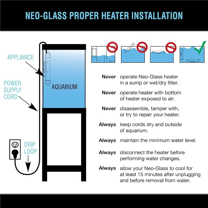 Cobalt Aquatics Neo-Glass Aquarium Heater 75w