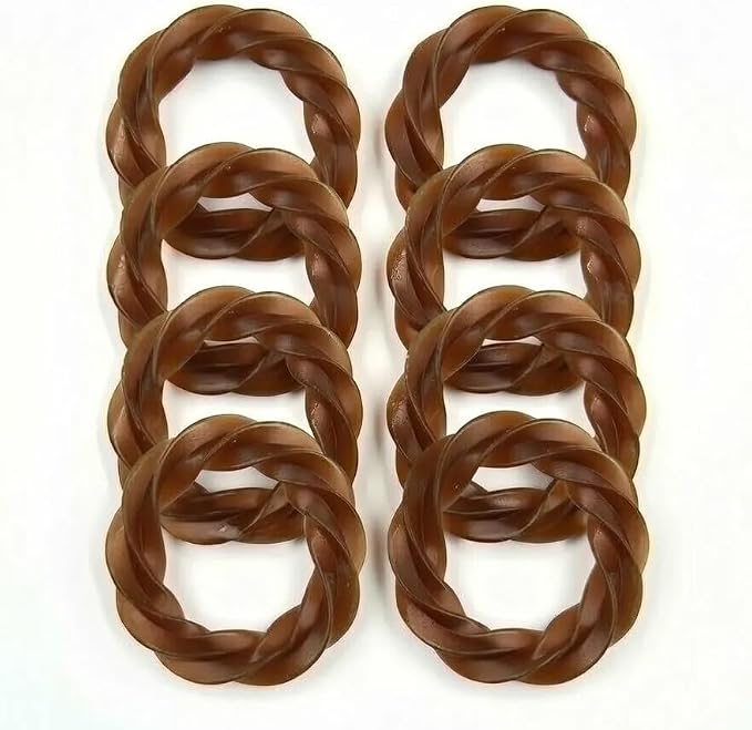 No Rawhide Puppy Teething Rings – Sweet Potato (8 Rings) Grain Free Rawhide Alternative Teething Treats for Puppies