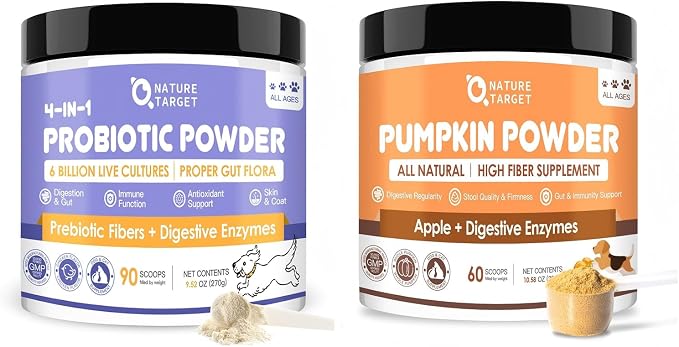 Probiotics Powder for Dogs & Pumpkin Powder for Dogs