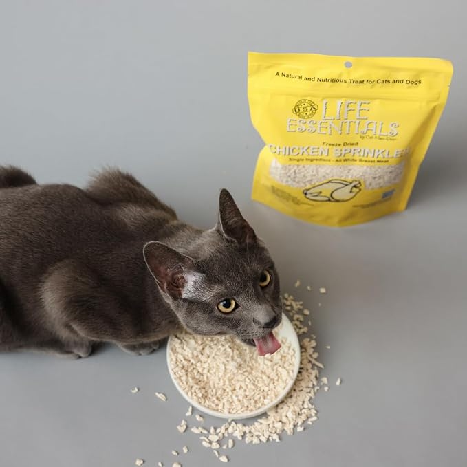 Life Essentials by Cat-Man-Doo | Chicken Sprinkles - 5oz. Bag | Freeze Dried Chicken Cat & Dog Treats | Healthy, Single Ingredient, Training Treats, High Protein