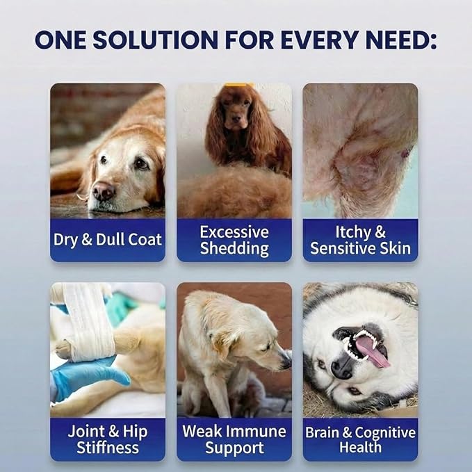 MAG Fish Oil for Dogs Omega 3 Supplement - IFOS Certified,EPA+DHA 450mg per Capsule,Pure Peruvian Anchovy Capsules, 100 Count for Allergy Itch Relief, Shedding, Joint, Heart & Immune Support