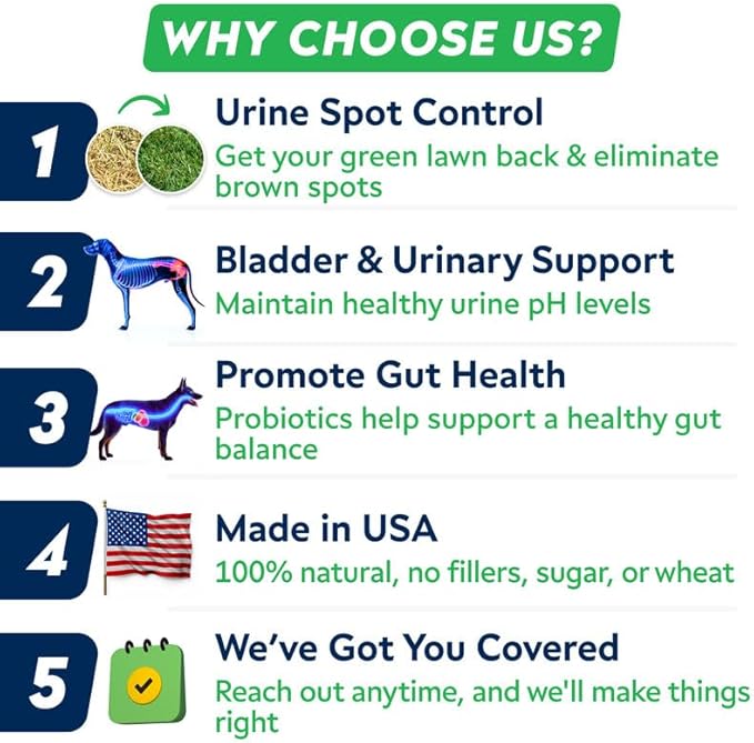 STRELLALAB Dog Pee Grass Chews - Urine Neutralizer for Green Grass Burn Spots - Grass Treatment for Pet Urine - Green Lawn Chews for Dogs with Probiotics - Made in USA (120Ct)