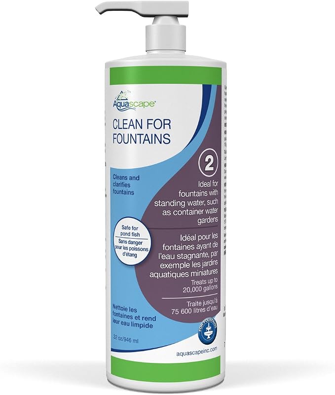 Aquascape Clean Water Treatment for Fountains, Waterfalls, Container Water Gardens and Other Features with Standing Water, Promotes Clean and Clear Water Conditions | 4 (32-Ounces)