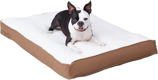 Happy Hounds Daisy Deluxe Supportive Sherpa Dog Bed, Medium (42 x 30 in.), Mocha