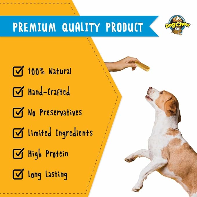 Tibetan Dog Chew Yak Cheese Sticks - Natural Treats for Small to Large Dogs, Lasting, Digestible, Promotes Dental Health, Rawhide and Grain-Free, Ideal for Aggressive Chewers, 10-Pack