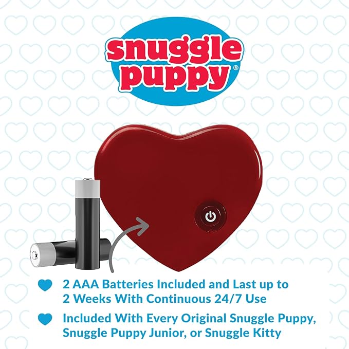 Snuggle Puppy Replacement Motion-Activated SmartBeat Heart for Stuffed Animals and Anti-Anxiety Toys for Dogs