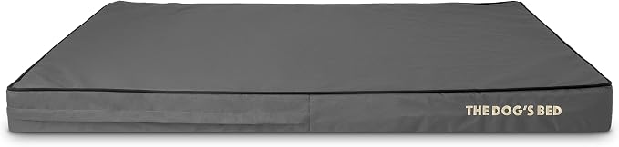 The Dog’s Bed Replacement Outer Cover, Oxford Fabric, Grey with Black Trim, XXXL, 4-Inch